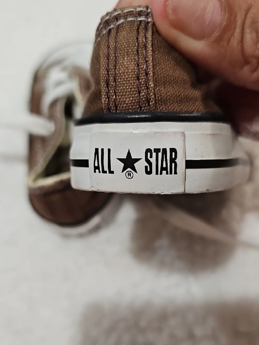 Converse Kids Brown Canvas Sneakers with White Laces